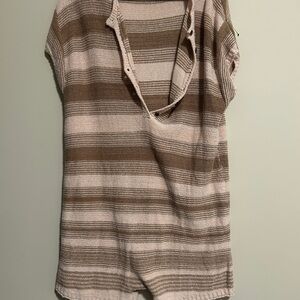 Anthropologie Saturday Sunday Striped Knit Lounge Wear Piece - size s